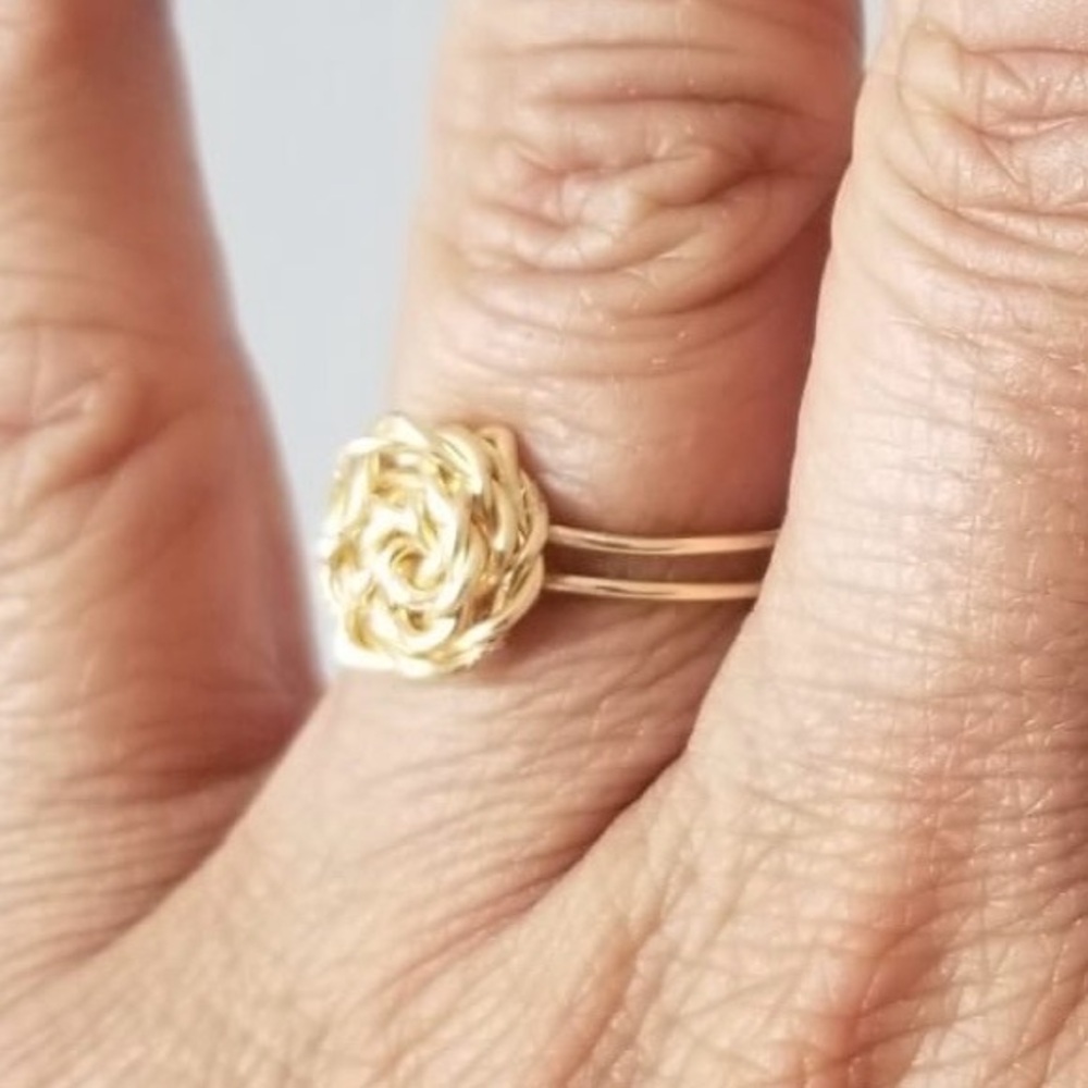 Handmade flower ring-VividKaleido